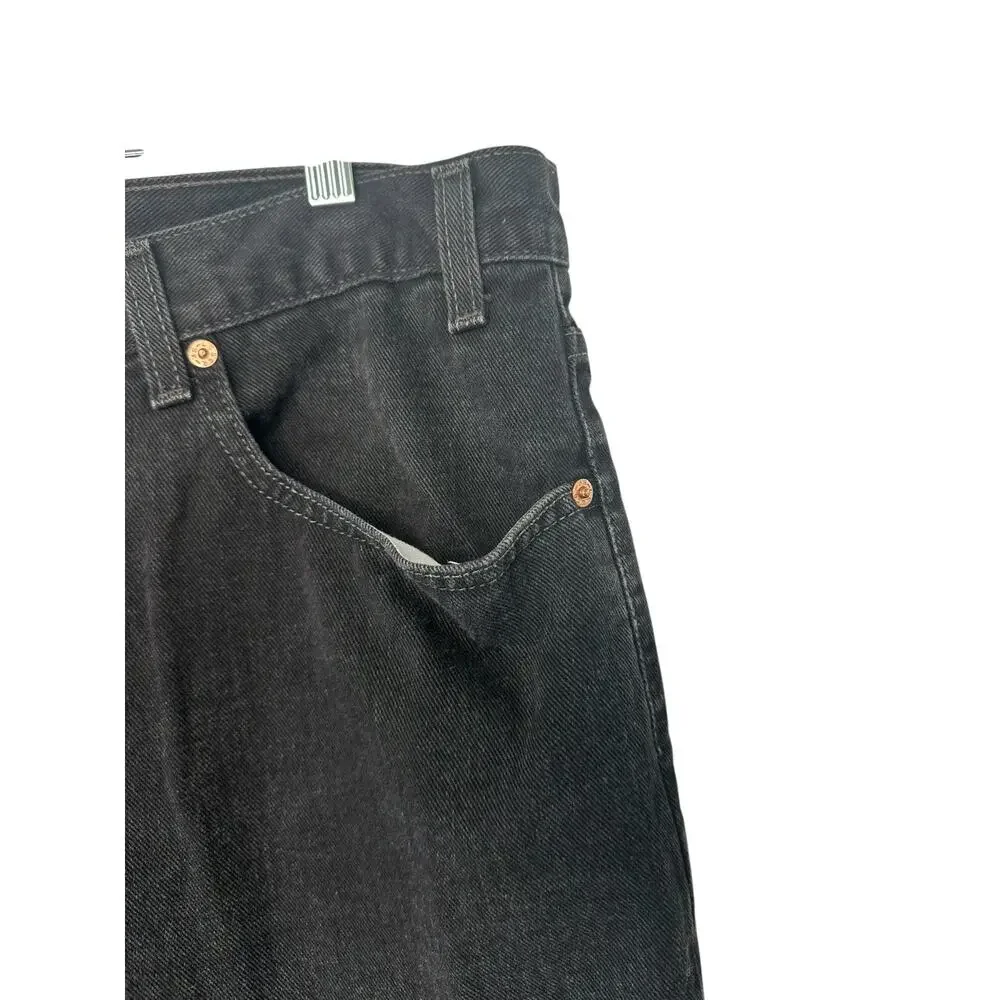 Levi's Jeans Men's Black 550 Relaxed Fit Straight Leg Cotton Rugged Size 42 x 30